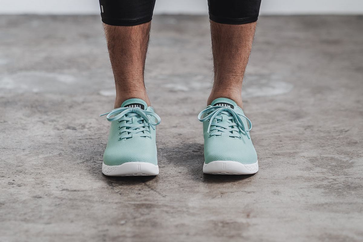 Nobull Superfabric Men's Trainers Light Turquoise | Australia (GH1894)